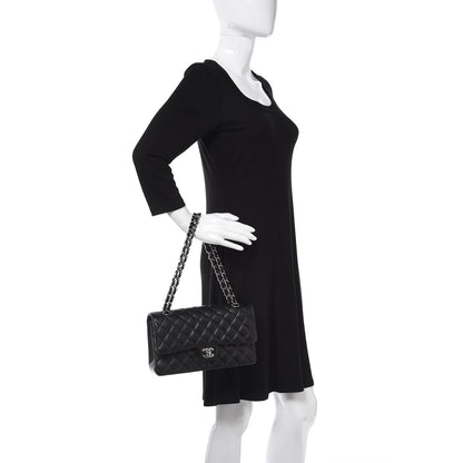 Chanel Caviar Quilted Medium Double Flap Black 2 of 8