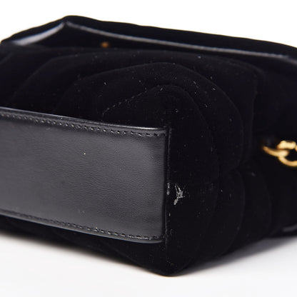 Saint Laurent Velvet Y Quilted Monogram Toy Loulou Crossbody Bag Black 7 of 12