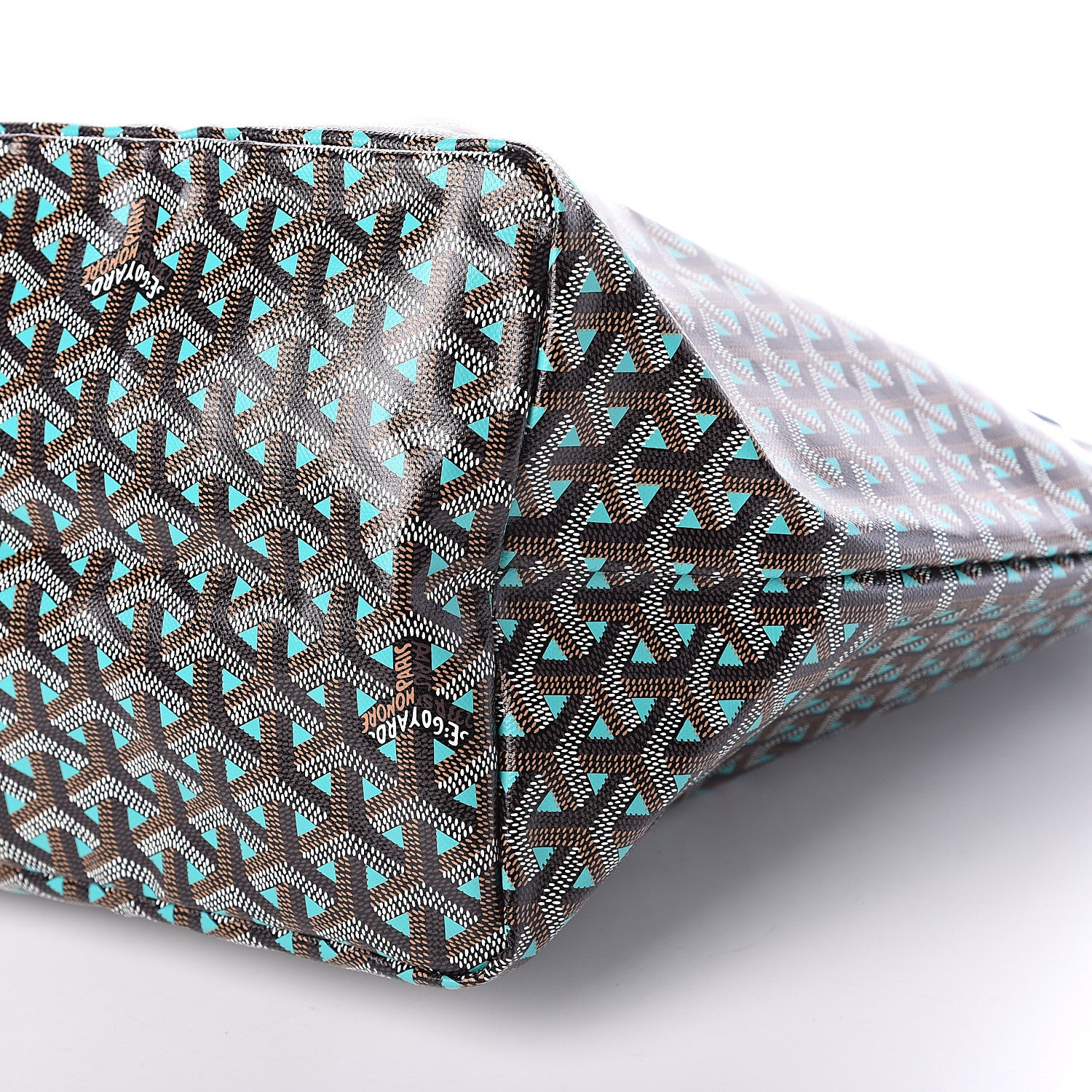 Goyard Goyardine Saint Louis Claire Voie GM Black Blue 8 of 8