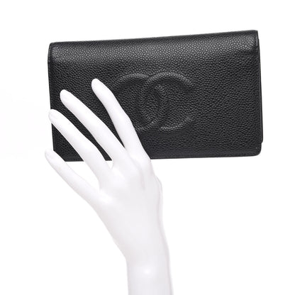 Chanel Caviar Timeless CC Yen Wallet Black 2 of 13