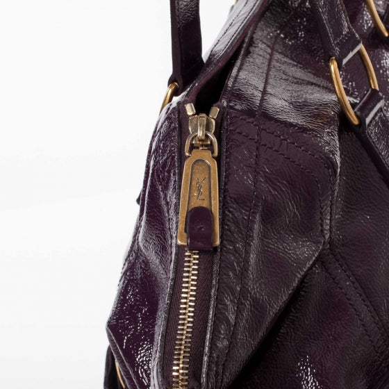 Saint Laurent XL Patent Downtown Tote Violet 6 of 11