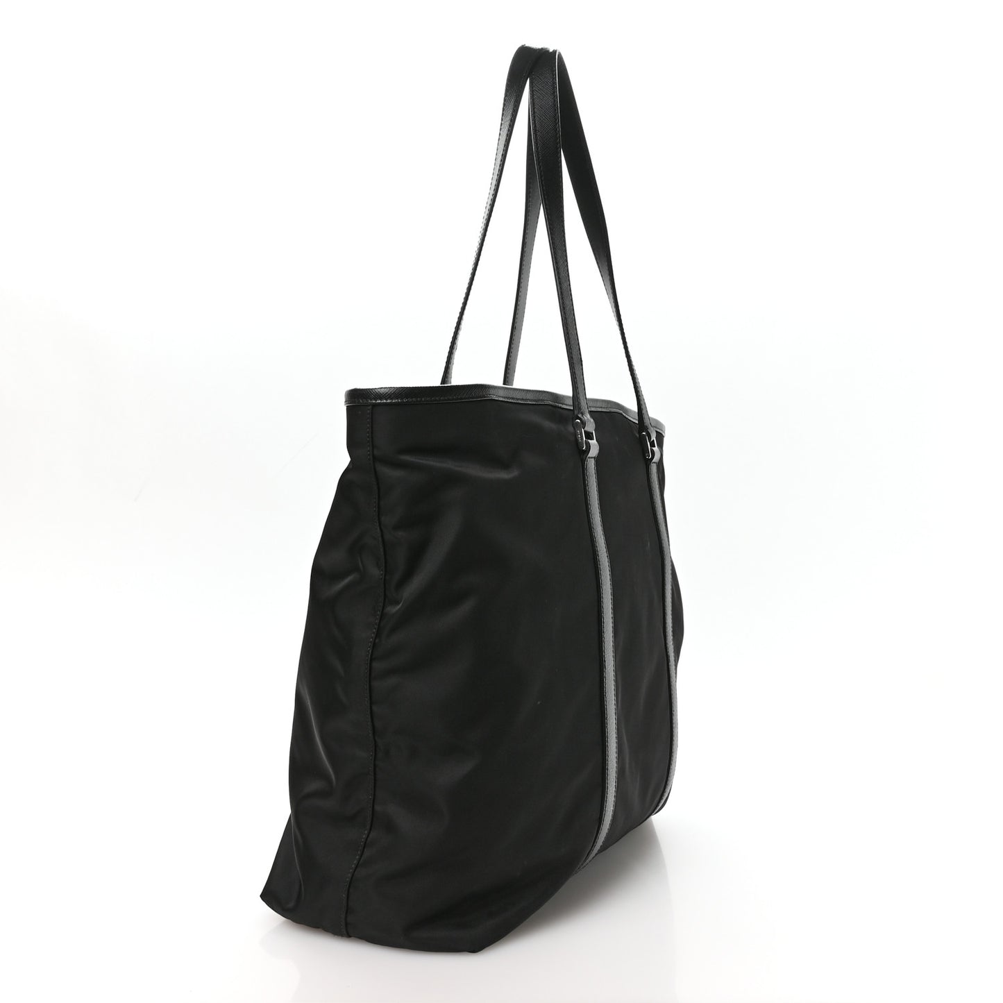 Tessuto Nylon Saffiano Tote Black