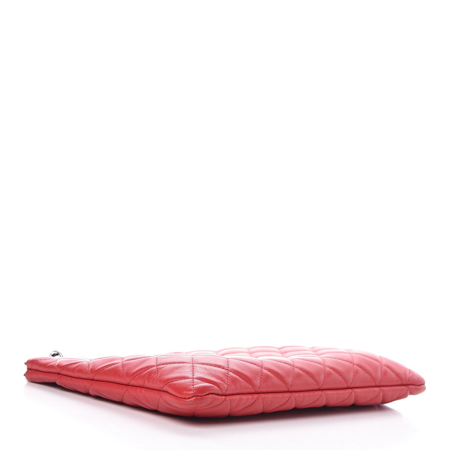 Lambskin Quilted Medium Ground Control Cosmetic Case Red