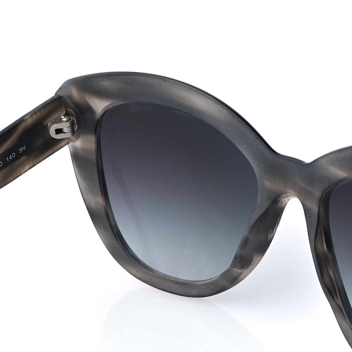 Chanel Tweed Effect CC Polarized Butterfly Signature Sunglasses 5332 Grey 8 of 9