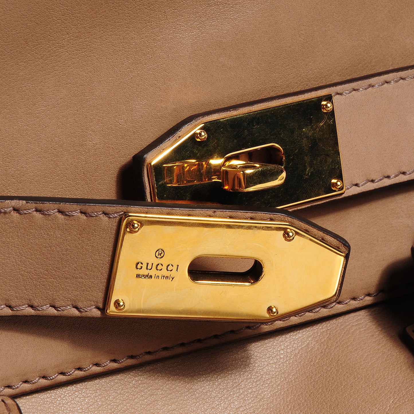 Leather Handmade Large Top Handle Bag Taupe