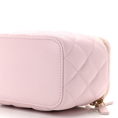 Chanel Caviar Quilted Small Tiny CC Vanity Case With Chain Light Pink 10 of 11