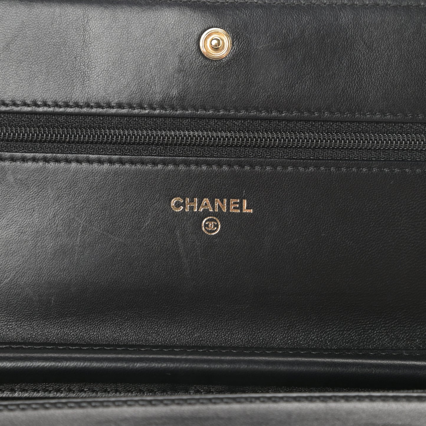 Lambskin Quilted Boy Wallet On Chain WOC Black