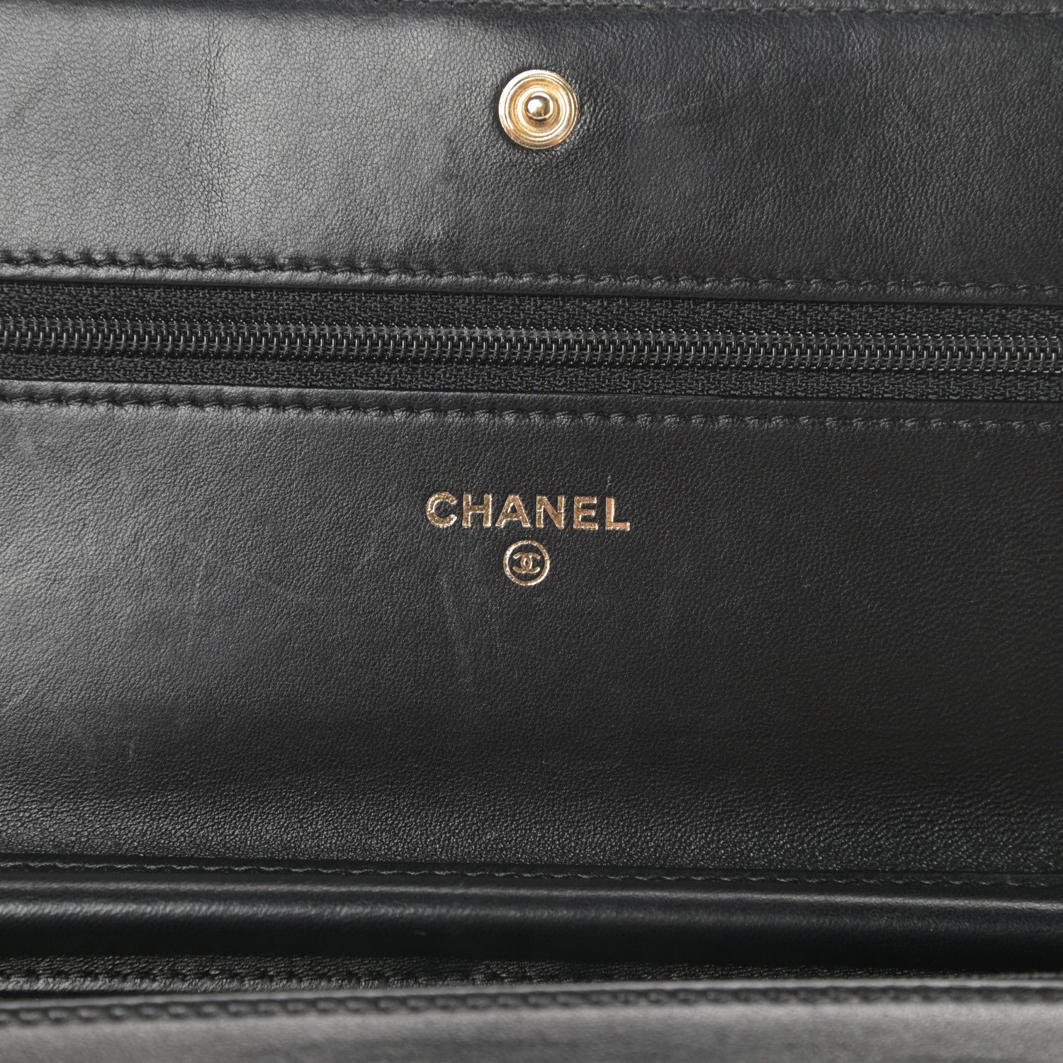 Chanel Lambskin Quilted Boy Wallet On Chain WOC Black 6 of 16