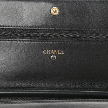 Chanel Lambskin Quilted Boy Wallet On Chain WOC Black 6 of 16