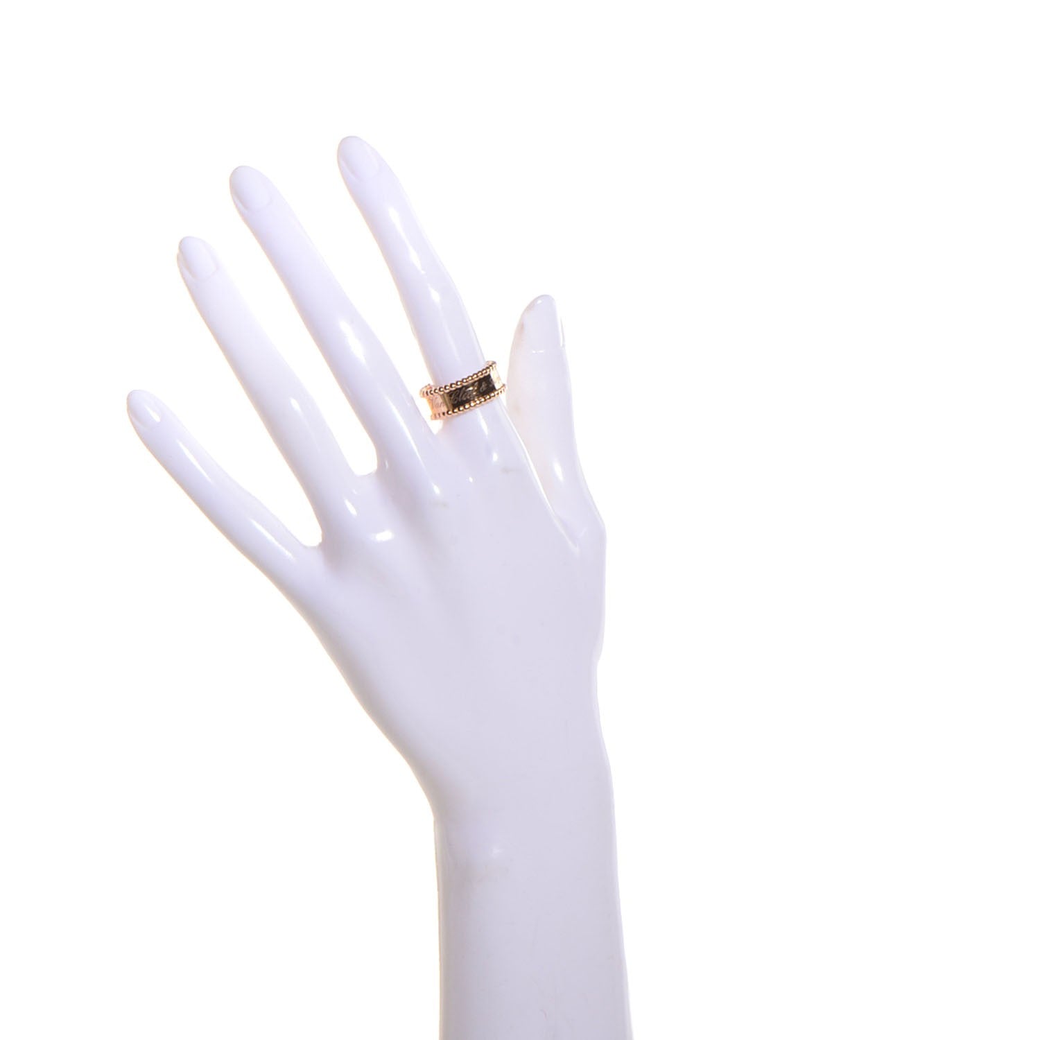 Van Cleef & Arpels 18K Rose Gold Perlee Signature Ring 52 6 2 of 6