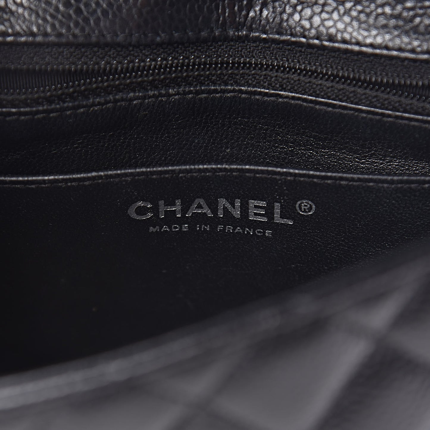 Caviar Quilted Mini Square Flap Black
