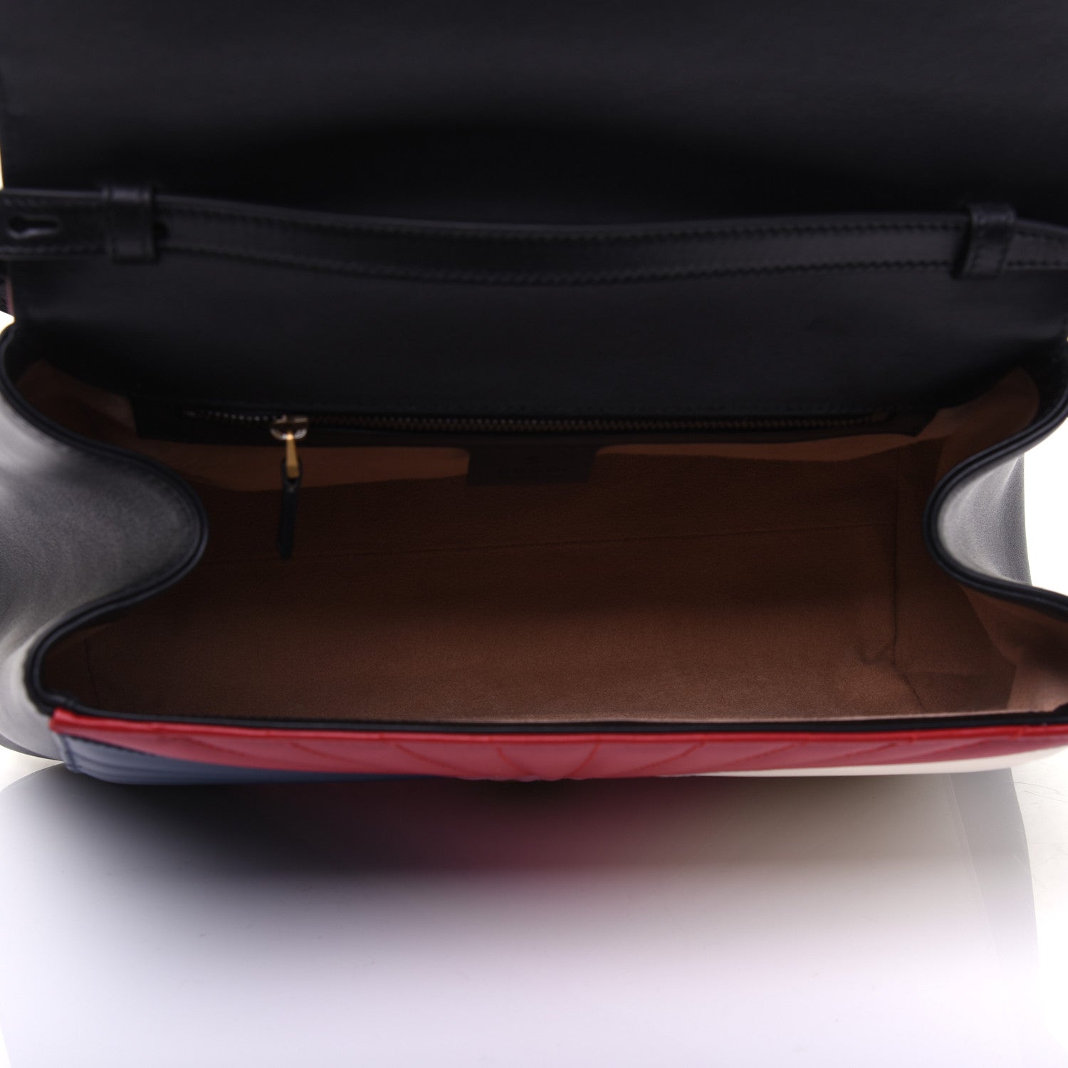 Gucci Calfskin Bamboo Trapuntata Queen Margaret Top Handle Bag Blue Agata Hibiscus Red Mystic White Sugar Pink 5 of 15