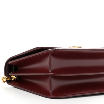 Burberry Calfskin Monogram Embossed Small TB Chain Bag Oxblood 8 of 9