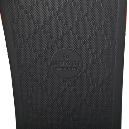 Gucci Rubber Stripe Mens Pool Slide Sandals 6 Poppy Azur Ecru 7 of 8