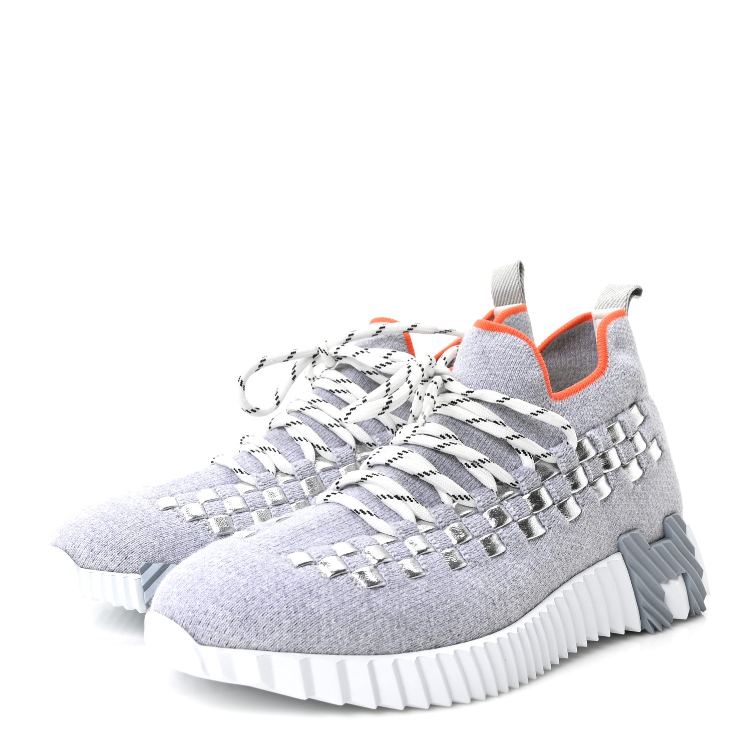 Hermes Technical Canvas Womens Flex Slip-On Sneaker 36 Gris Silex 4 of 10