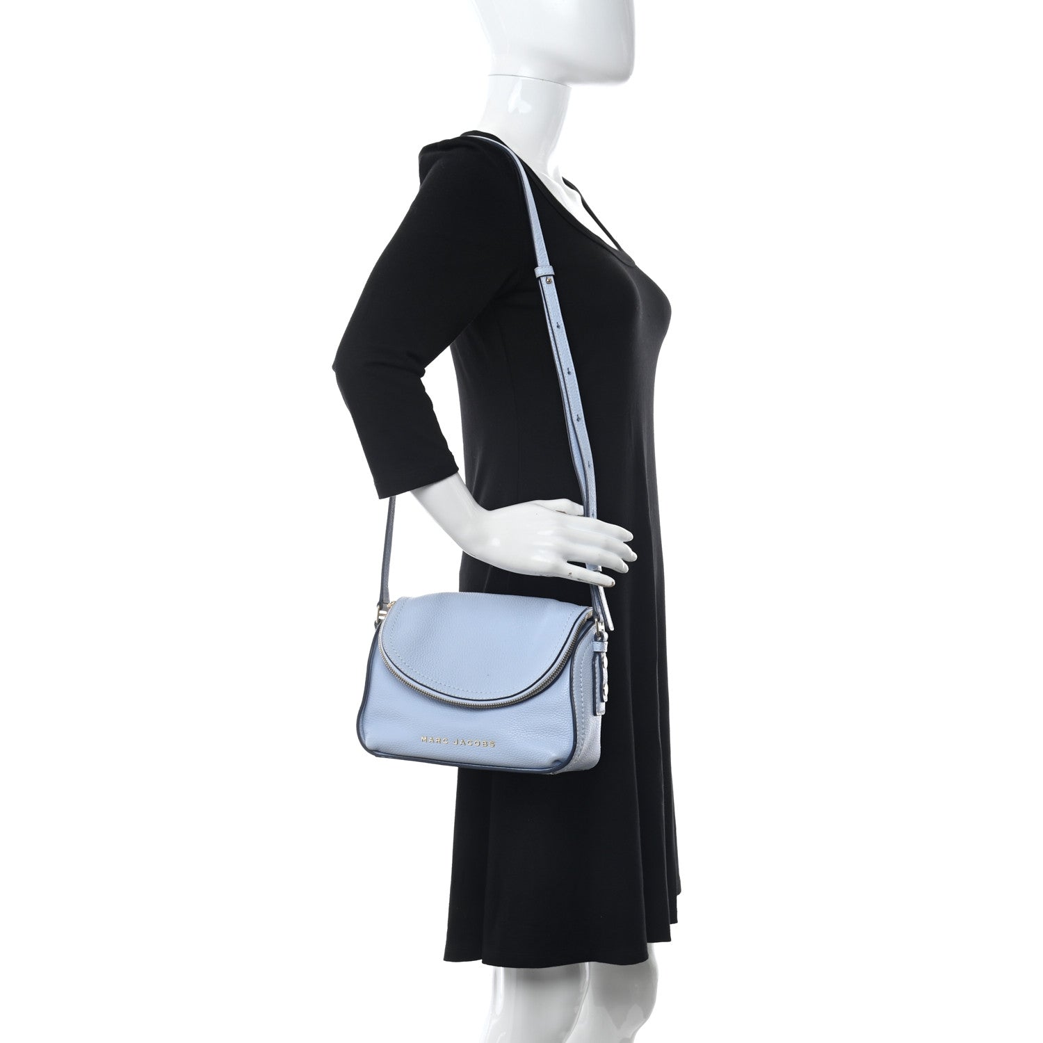 Marc Jacobs Calfskin Mini The Groove Messenger Crossbody Dreamy Blue 2 of 11