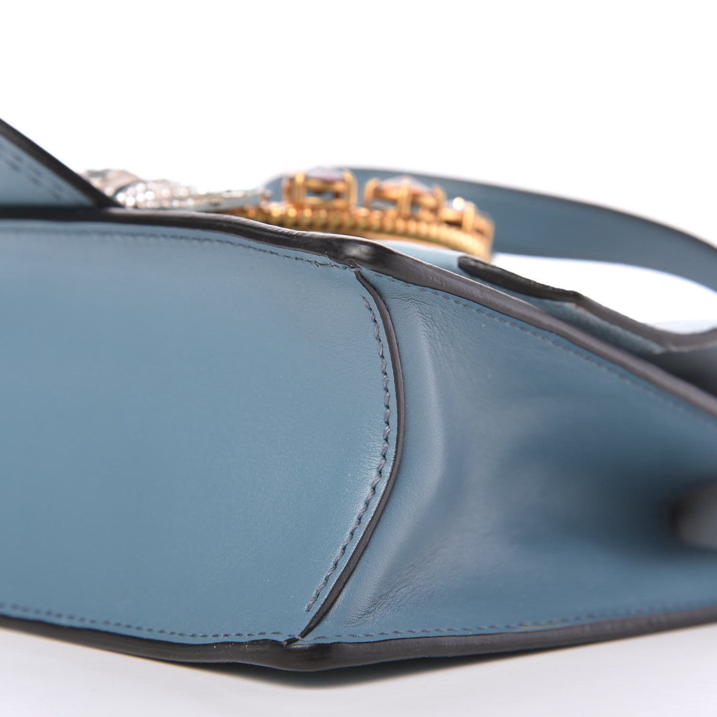 Goatskin Madras Soft Calf Crystal Embellished Shoulder Bag Astrale