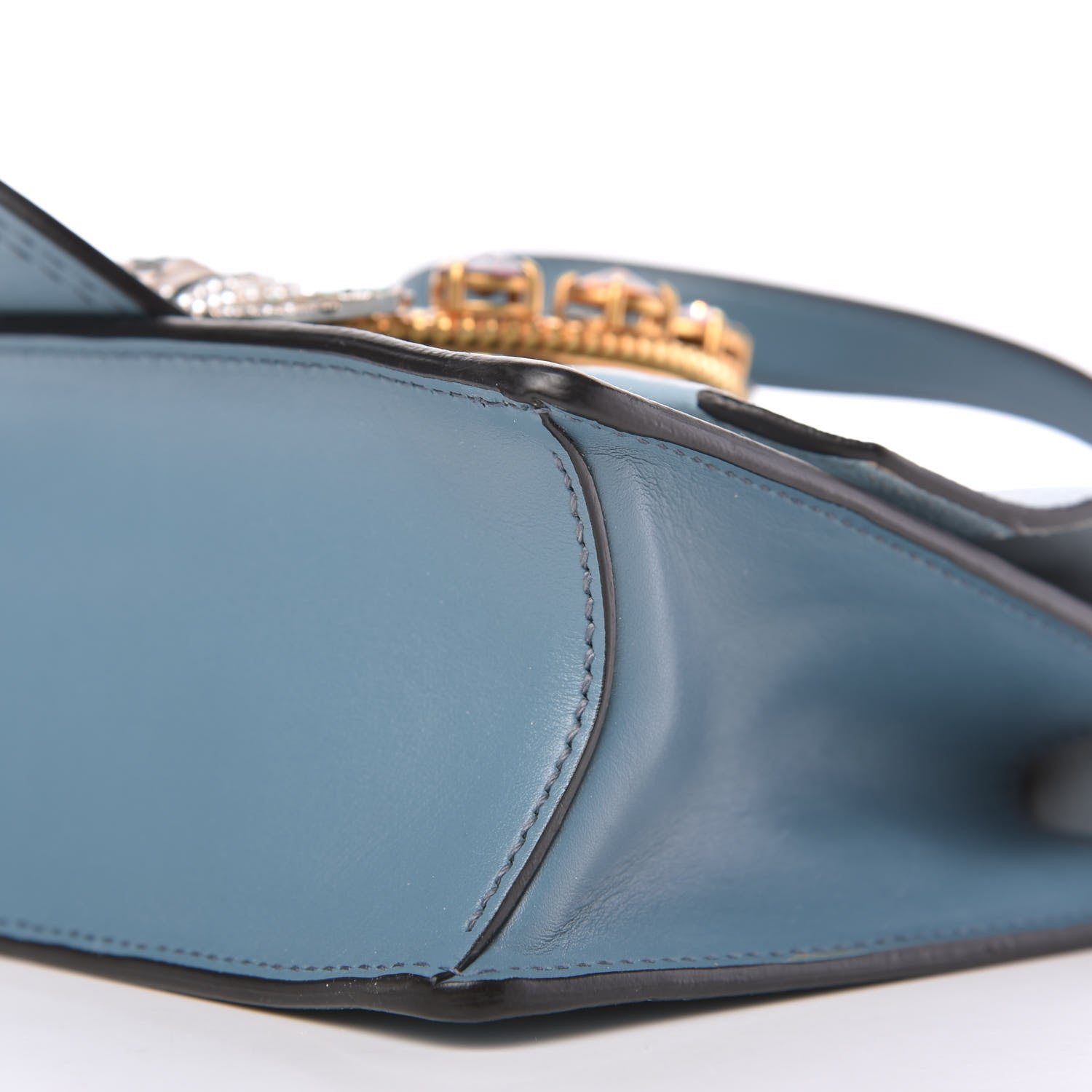 Miu Miu Goatskin Madras Soft Calf Crystal Embellished Shoulder Bag Astrale 7 of 11
