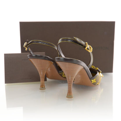 Louis Vuitton Silk Charms Slingback Pumps 37 3 of 6