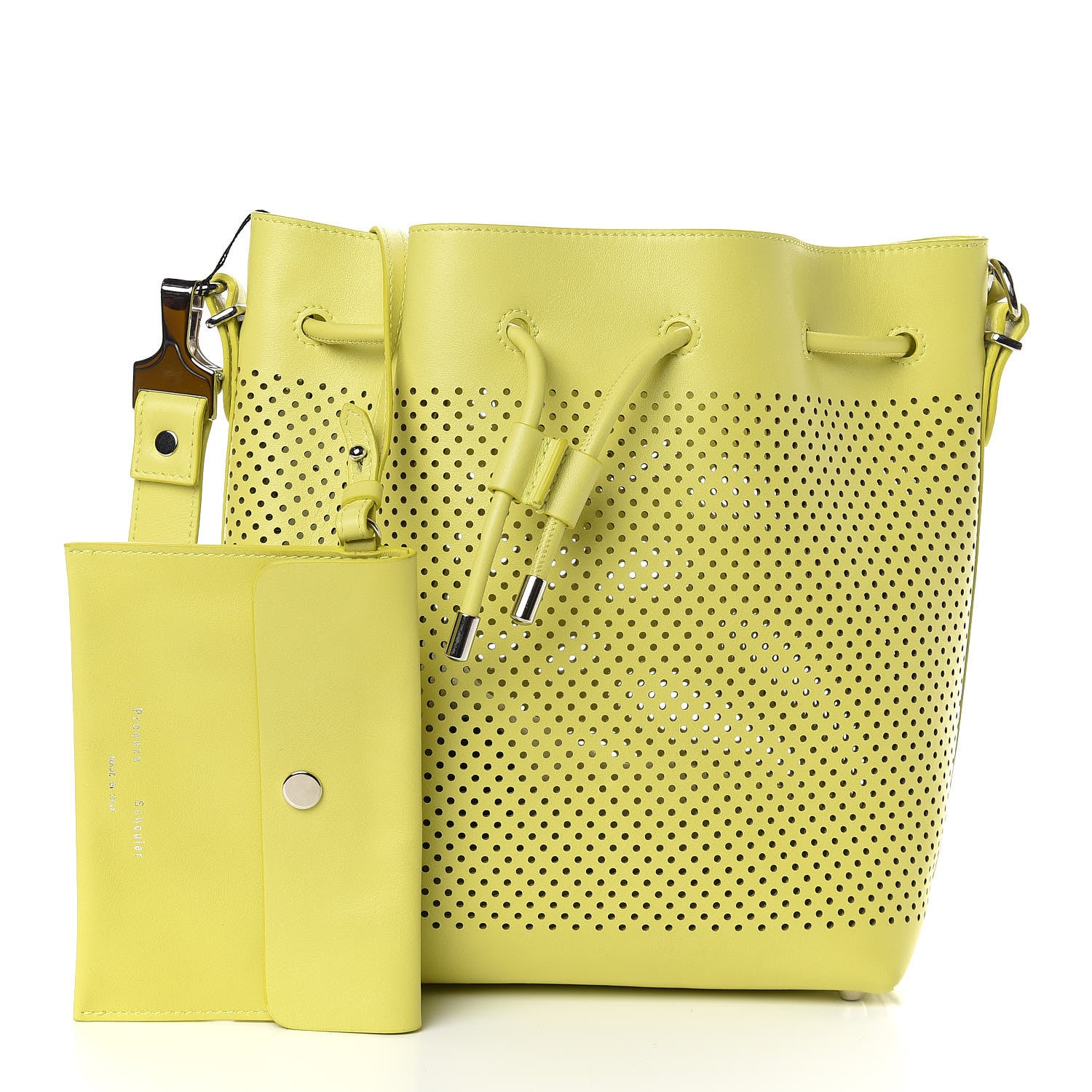 Proenza Schouler Calfskin Perforated Medium Bucket Bag Sulphur 9 of 9