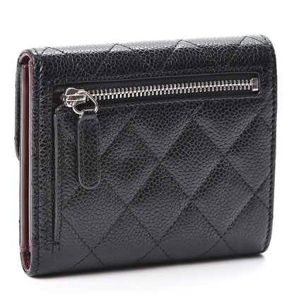 Chanel Caviar Quilted Compact Flap Wallet Black 2 of 9
