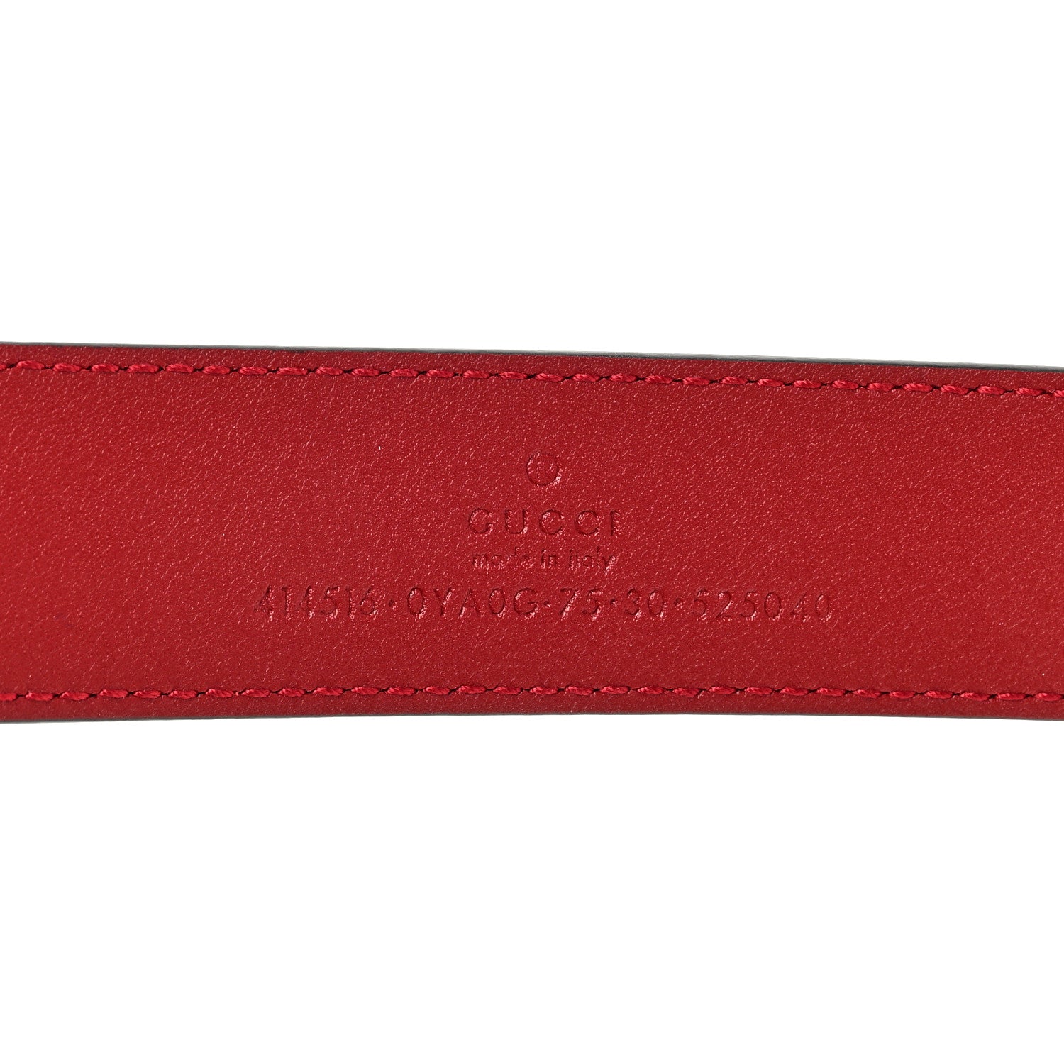 Gucci Plutone Calfskin Double G 30mm Belt 75 30 Rosso 3 of 4
