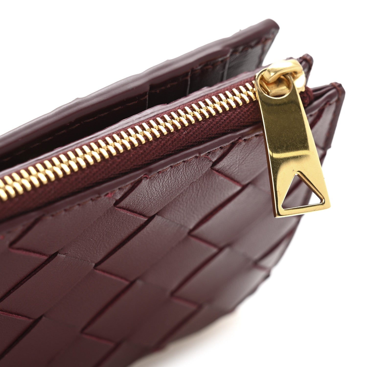 Bottega Veneta Nappa Intrecciato Small Bi-Fold Zip Wallet Barolo 9 of 10