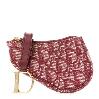Christian Dior Monogram Saddle Coin Purse Bordeaux 1 of 8