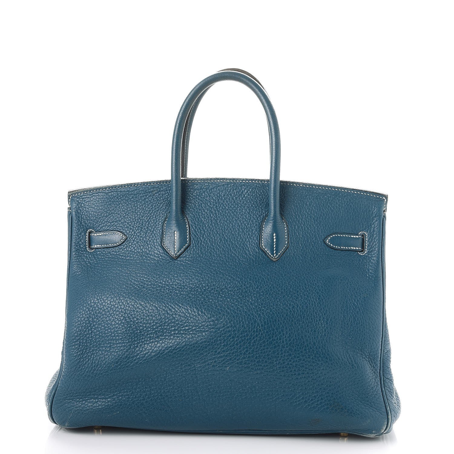 Hermes Taurillon Clemence Birkin 35 Bleu Thalassa 5 of 56