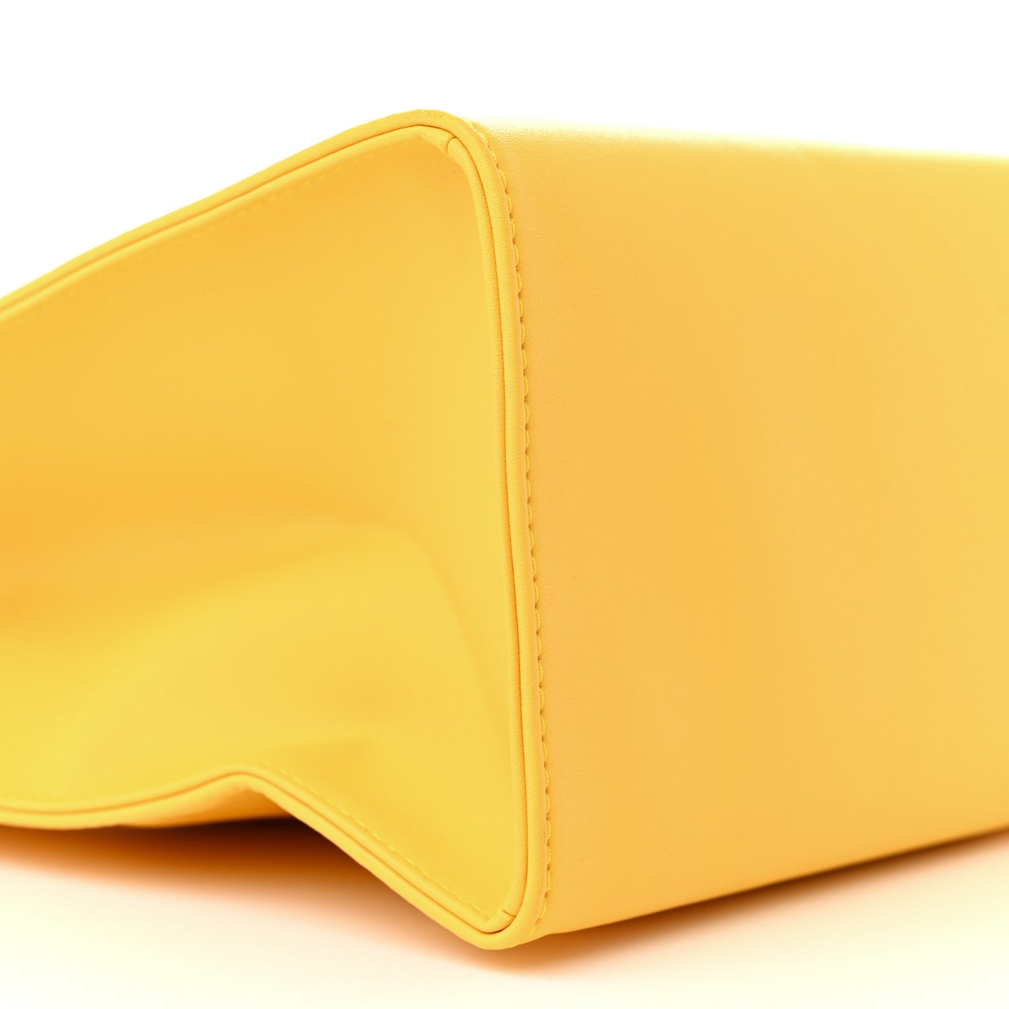 Vegan Leather Medium Shopping Bag Yellow