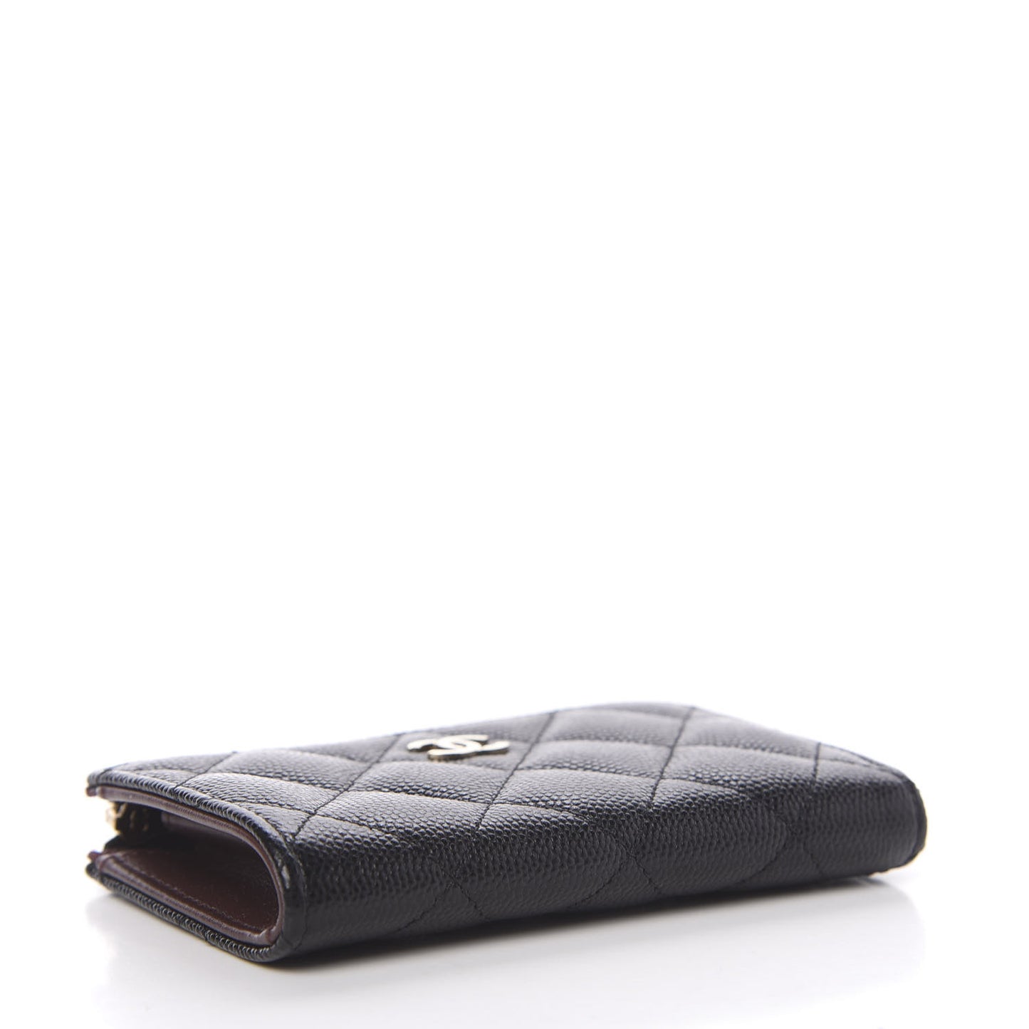 Caviar Quilted Key Holder Case Black