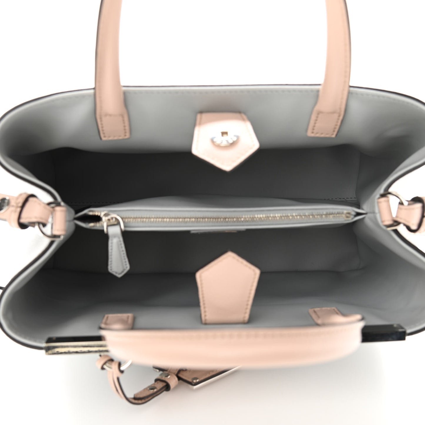 Vitello Cruise Monster Studded Petite 2Jours Tote Grigio Perla Amido Multicolor