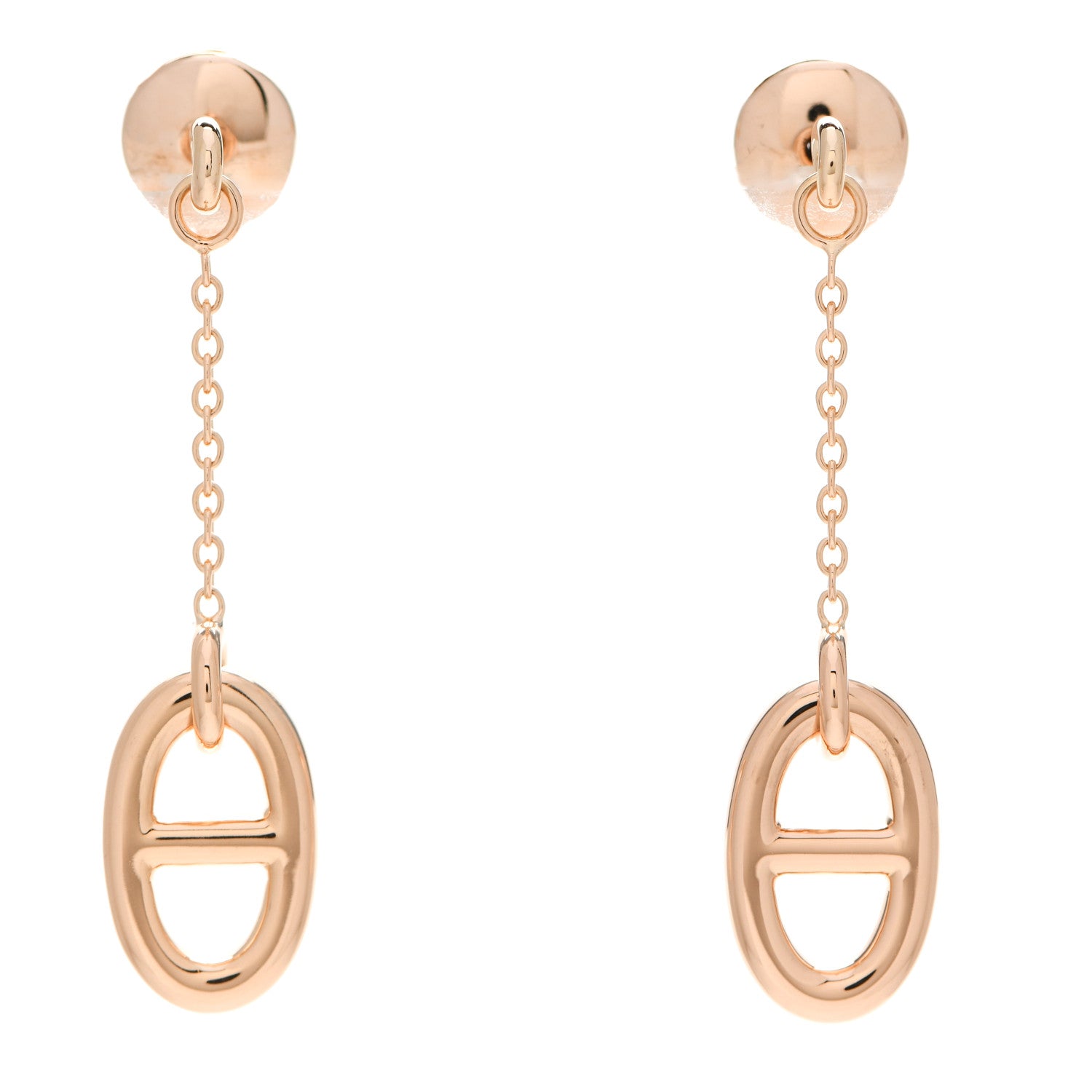 Hermes 18K Rose Gold PM Farandole Drop Earrings 1 of 5