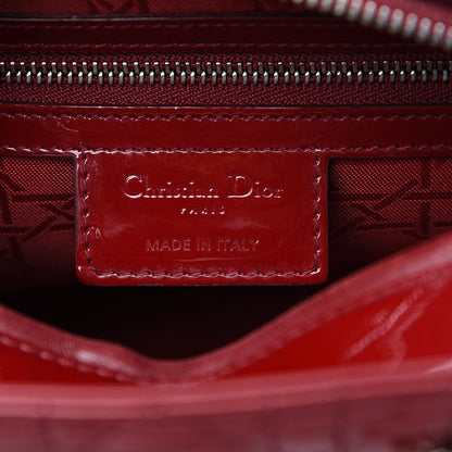Christian Dior Patent Cannage Medium Lady Dior Red 5 of 10