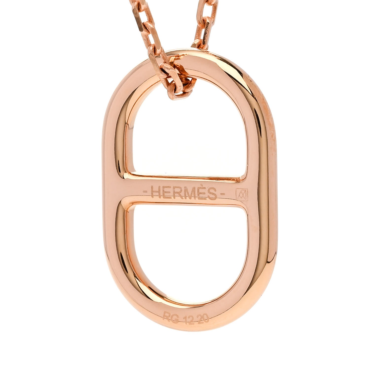 Hermes Swift O'Maillon Pendant Necklace Black 6 of 8