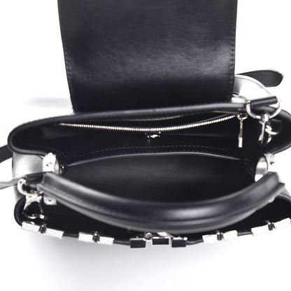 Louis Vuitton Smooth Calfskin Crystal Flowers Capucines BB Black 5 of 8