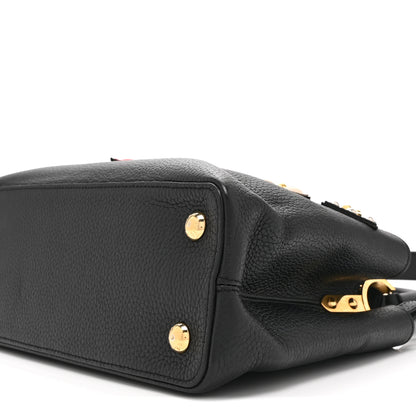 Louis Vuitton Taurillon Mechanical Flowers Smile Capucines PM Black 8 of 8