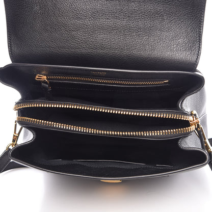 Tom Ford Calfskin Medium Leonica Padlock Satchel Bag Black 5 of 10