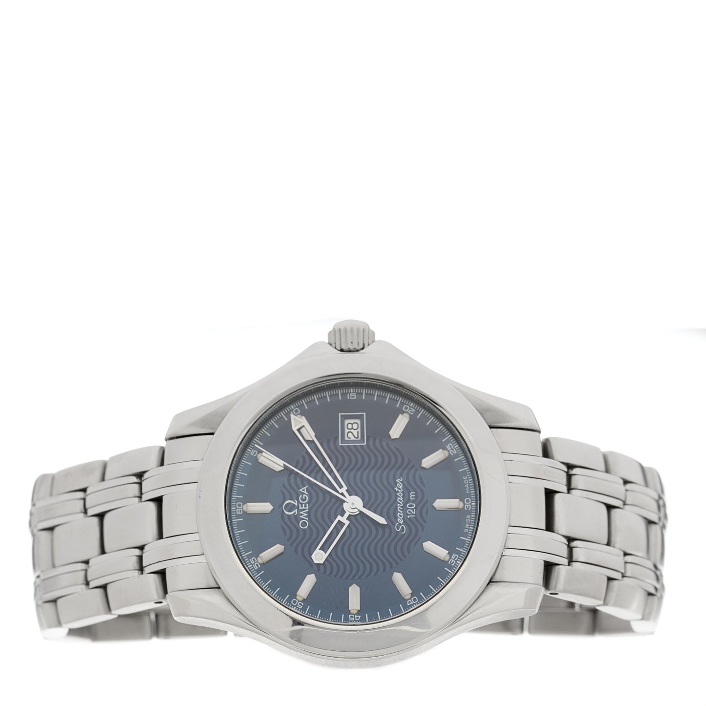 Stainless Steel 36mm Seamaster 120M Quartz Watch Blue 2511.81