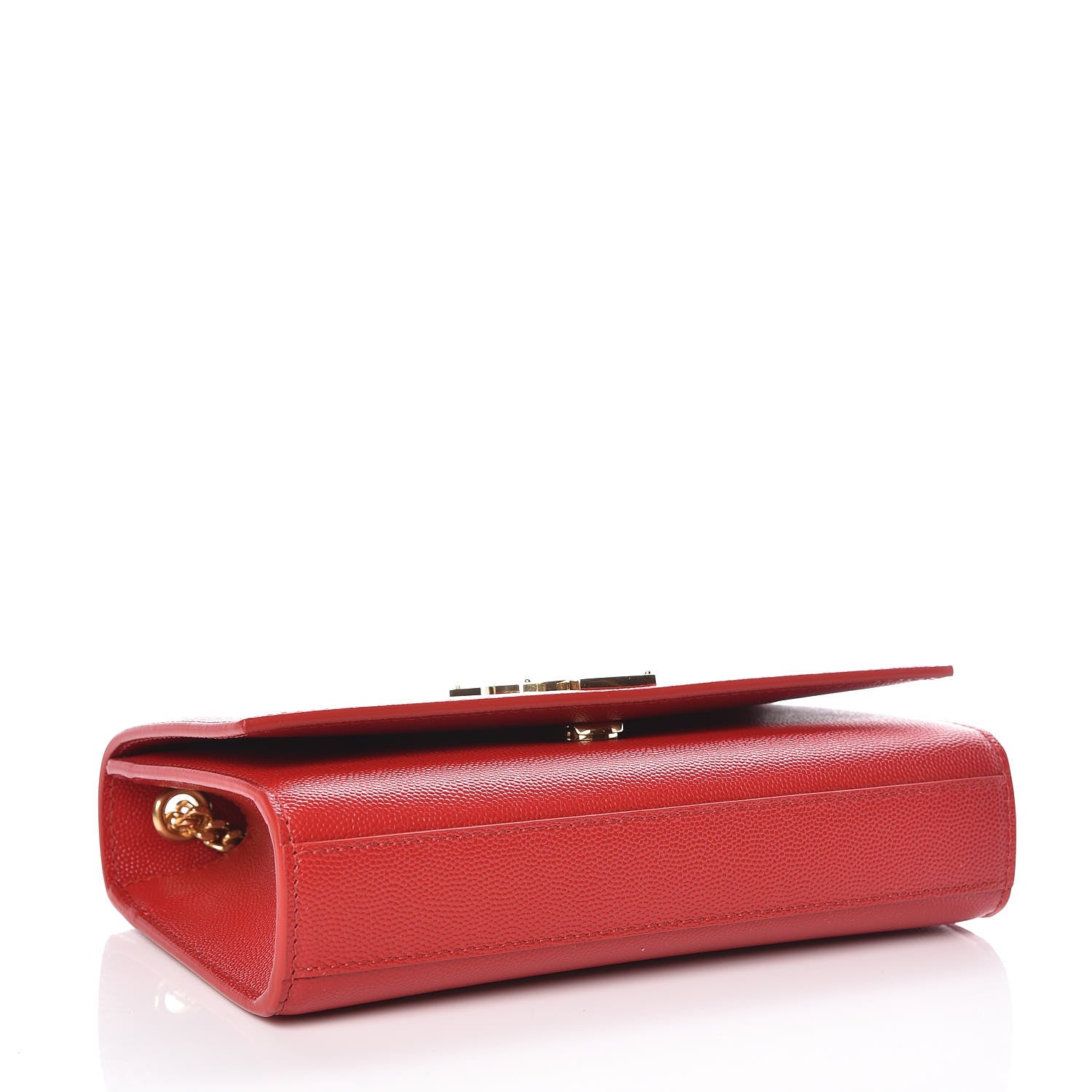 Saint Laurent Grain De Poudre Small Monogram Kate Satchel Bandana Red 4 of 11