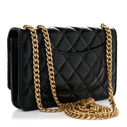Chanel Lambskin Quilted Pillow Crush Wallet On Chain WOC Black 2 of 11