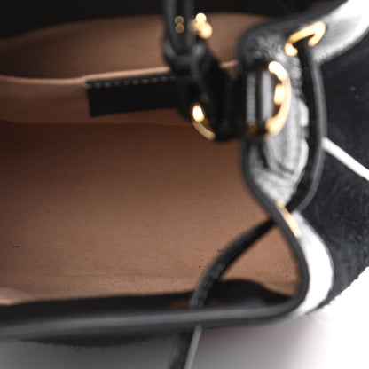 Gucci Suede Patent Web Small Ophidia Bucket Bag Black 5 of 11