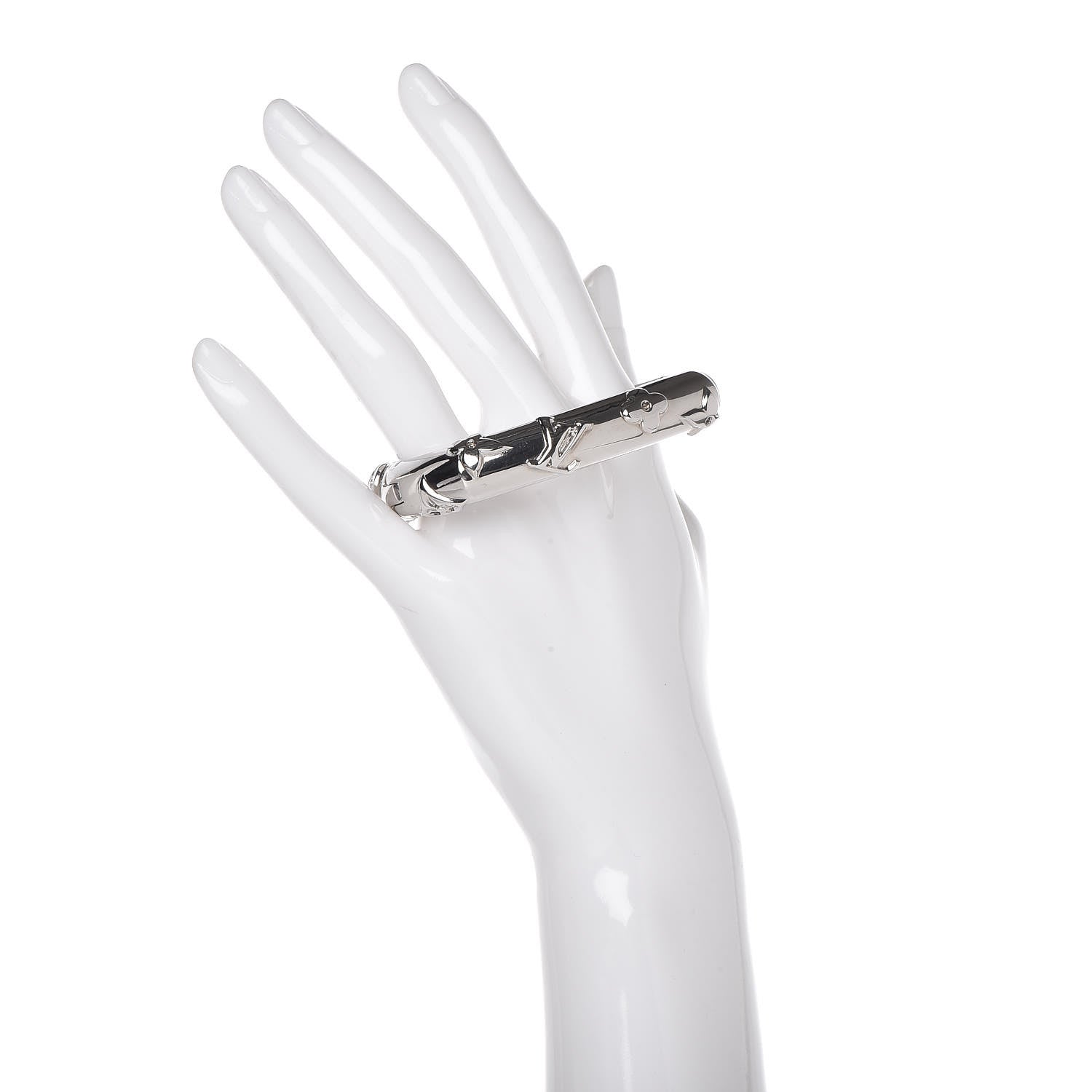 Louis Vuitton Brass Family Bangle S Silver 2 of 10