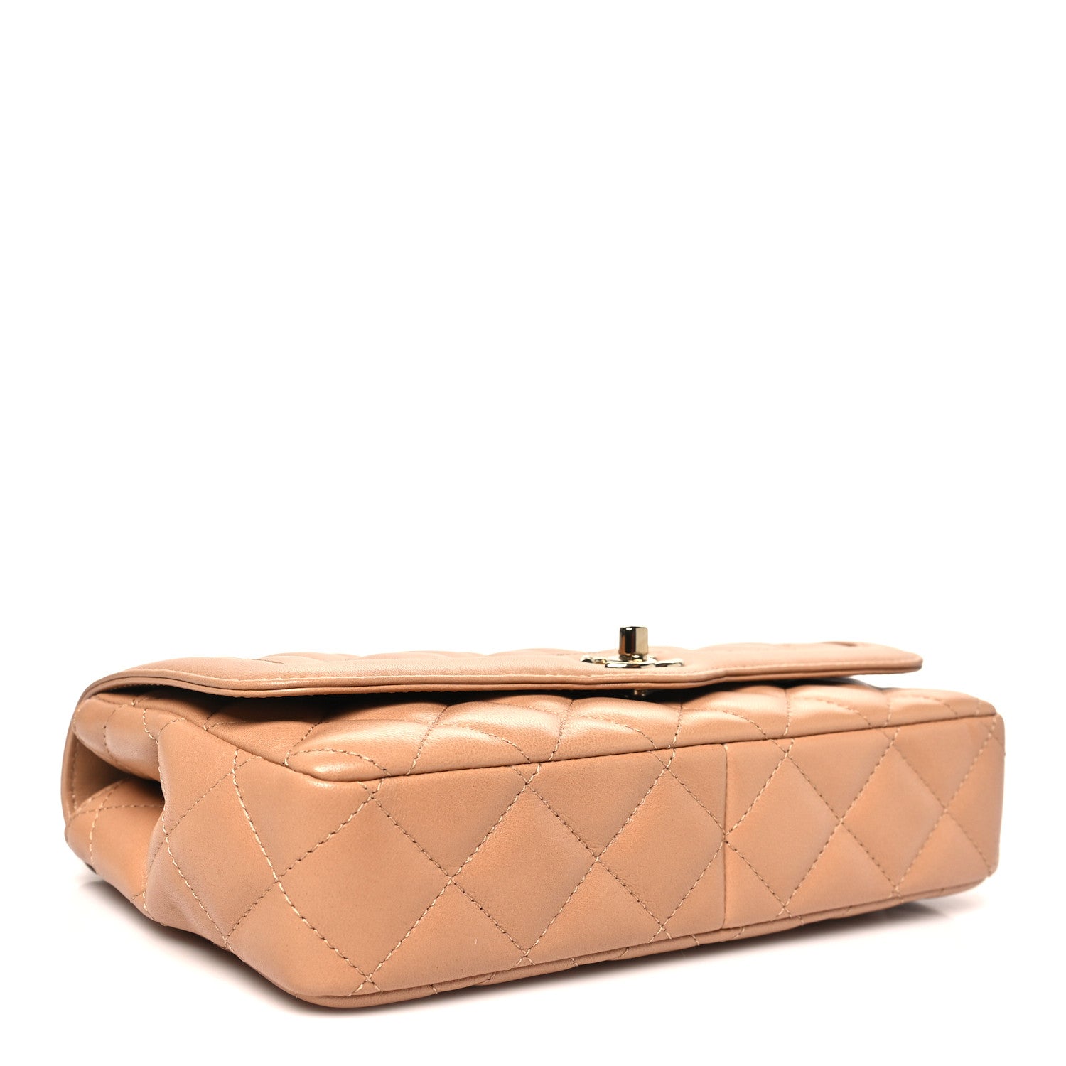 Chanel Lambskin Quilted Small Flap Bag Dark Beige 4 of 10