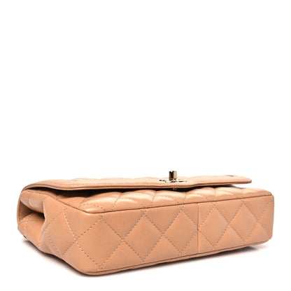 Chanel Lambskin Quilted Small Flap Bag Dark Beige 4 of 10
