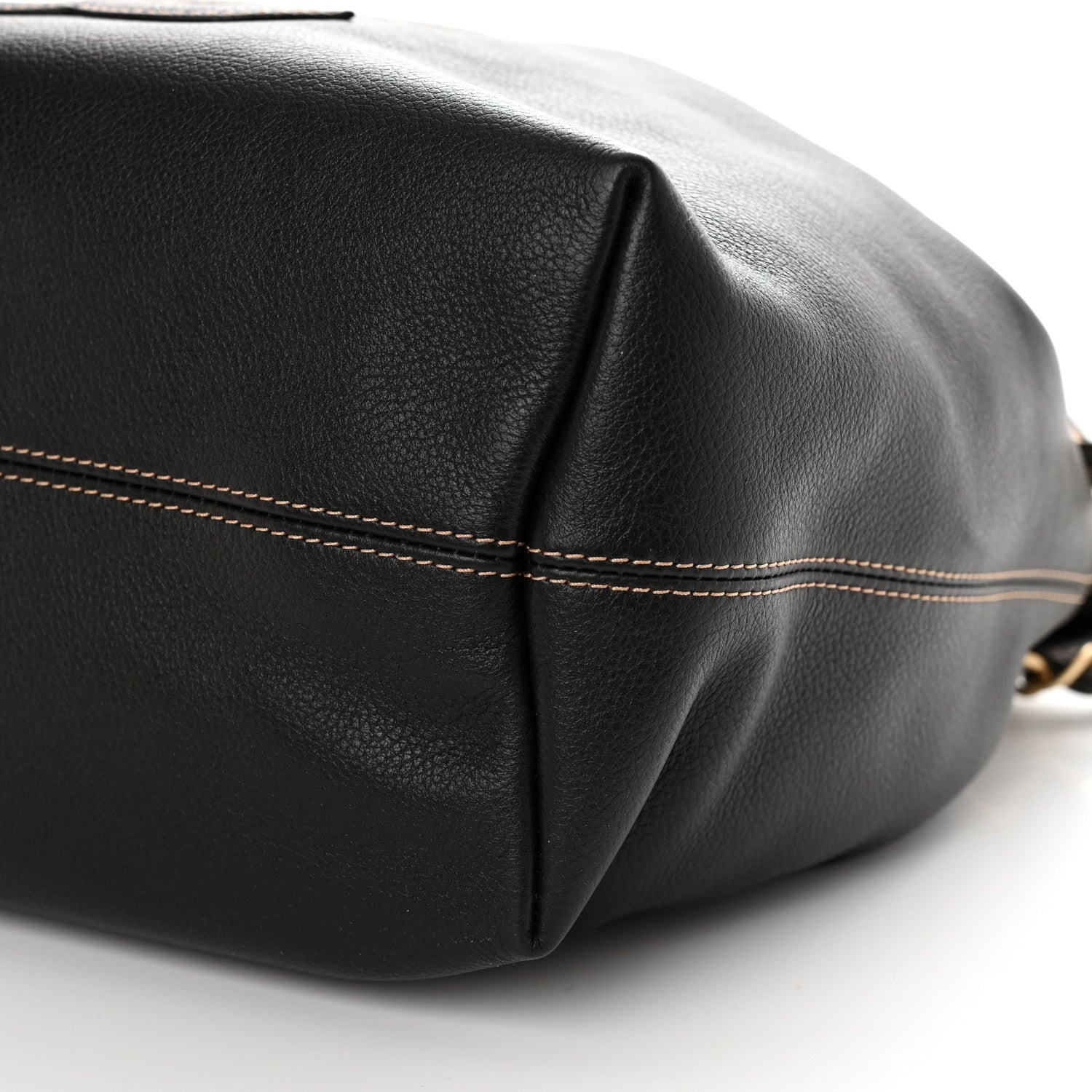 Chanel Grained Calfskin CC Drawstring Bucket Bag Black 11 of 11