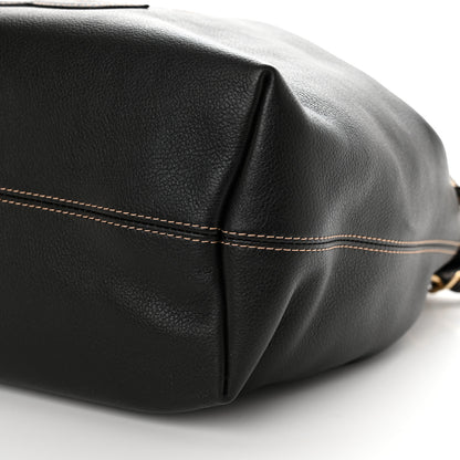Chanel Grained Calfskin CC Drawstring Bucket Bag Black 11 of 11