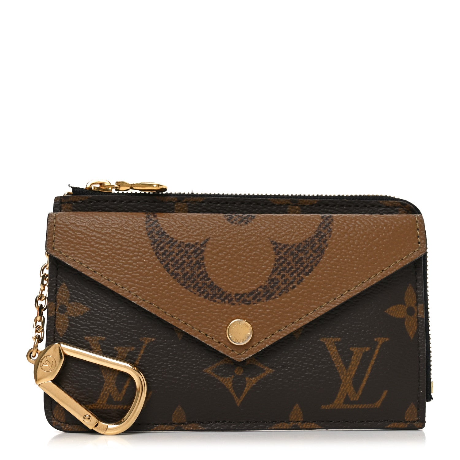 Louis Vuitton Reverse Monogram Recto Verso Card Holder Brown