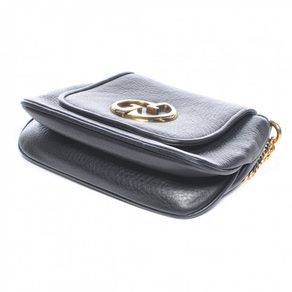 Gucci Pebbled Calfskin Small 1973 Chain Shoulder Bag Black 4 of 7