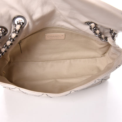 Chanel Glazed Goatskin Double Stitch Flap Ivory 5 of 11